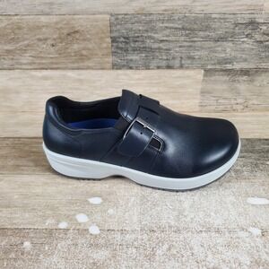 Birkenstock Caris Pro Womens Shoes Sz 7 Blue Leather Adjustable Buckle Casual